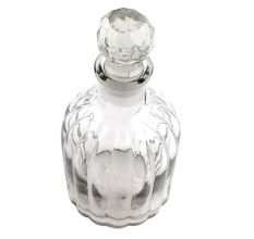 Oval Shape Decorative Glass Bottle (Set Of One piece)